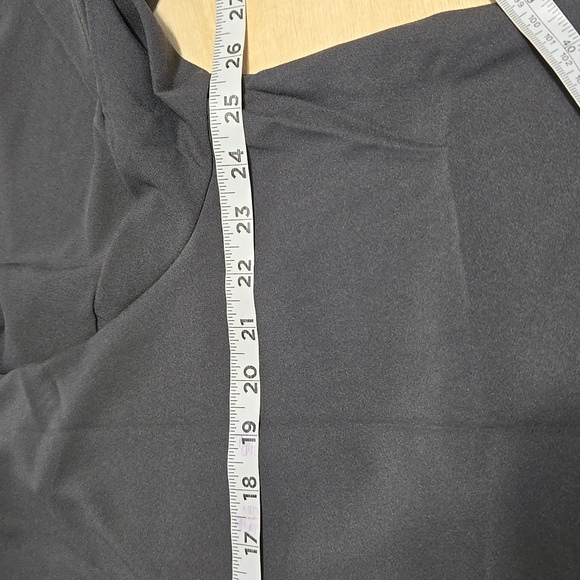 C23 Dark Gray Boyfriend Collared Blazer Plus Size 3 Open Front 3/4 Sleeve Pocket - Picture 6 of 10